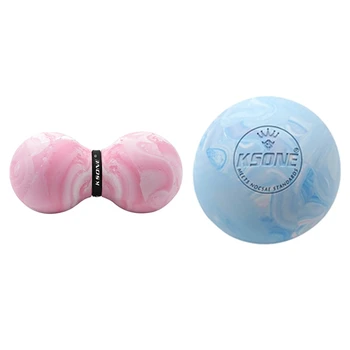 KSONE Lacrosse Massage Ball-портативный фитнес-массажный мяч 4 и массажный мяч для снятия мышечного рельефа в форме арахиса 7