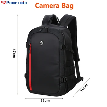 Powerwin Водонепроницаемый рюкзак для камеры со штативом для путешествий на открытом воздухе - ткань Оксфорд, прочная, большой емкости