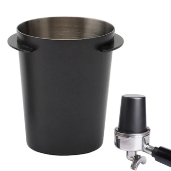 58 мм Черная Удобная ручка Из нержавеющей стали Удобная Гладкая Для машины Серебристая прочная чашка для дозирования кофе объемом 120 мл