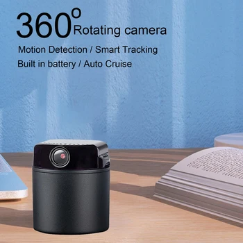 Камера ночного видения HD, вращающаяся на 360 градусов, умная домашняя камера безопасности с камерой WIFI, беспроводные камеры наблюдения в помещении