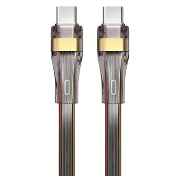 Кабель USB Type C мощностью 100 Вт, портативное зарядное устройство USB-Type C, кабель для быстрой зарядки сотового телефона, QC Mobile Power Flat