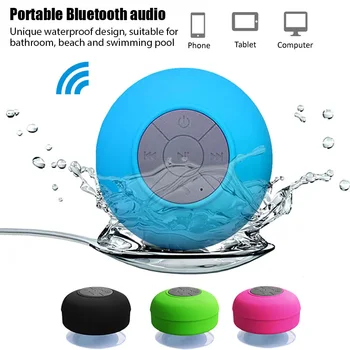 Мини-беспроводной динамик Bluetooth BTS-06, водонепроницаемая адсорбированная звуковая коробка для душа, Портативная колонка для автомобиля, офисной двери