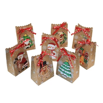 24шт Рождественские пакеты для конфет Упаковочные органайзеры Контейнерные принадлежности для путешествий в помещении на открытом воздухе, походов, кемпинга