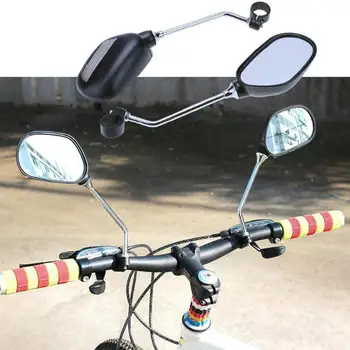Велосипедные зеркала заднего вида, Регулируемое широкоугольное защитное зеркало заднего вида для горных шоссейных велосипедов, зеркала заднего вида на руле для велоспорта
