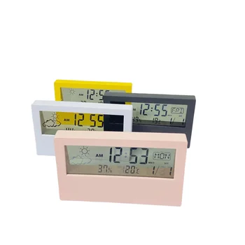 термометр для использования в помещении для ресниц с прозрачным экраном, Гигрометр, Цифровой будильник, Измеритель влажности в студии для ресниц.