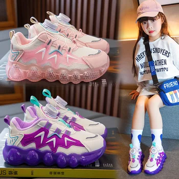 Обувь для девочек 2023 года, новая детская дышащая сетчатая детская спортивная обувь CUHK, кроссовки для девочек