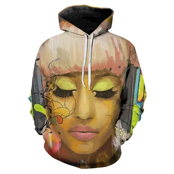 2023 Новая толстовка с 3D принтом Nicki Minaj singer для мужчин и женщин в стиле харадзюку с круглым воротником, пуловер большого размера оверсайз