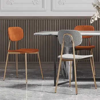мягкие обеденные стулья в скандинавском стиле, эргономичные современные роскошные обеденные стулья, дизайнерская напольная мебель для кухни Relax sillas para comedor, HY