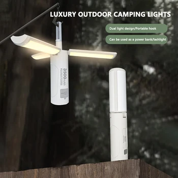 Новый USB Перезаряжаемый светодиодный фонарик, лампа ночного рынка, мобильная аварийная лампа для кемпинга на открытом воздухе, аварийная лампа для банка питания