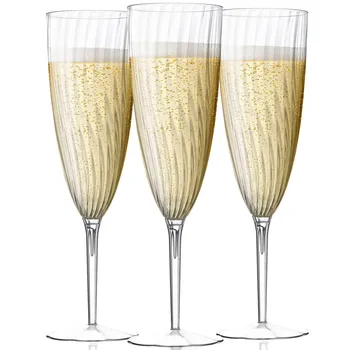 Стаканчики по унции, флейты Пластиковые, 16 шт., Шампанское, Одноразовый Прозрачный душ для шампанского, 6 пластиковых бокалов для вечеринок и свадьбы Для идеального
