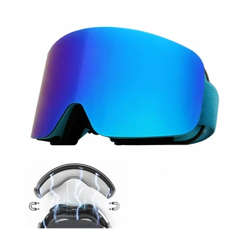 Цилиндрические магнитные лыжные очки для мужчин и женщин с двойными линзами, противотуманные Снежные очки, маска, большие ветрозащитные УФ-очки для сноуборда