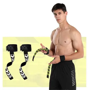 1 пара ремешков для тяжелой атлетики, ремни для становой тяги в тренажерном зале, ремни для поднятия тяжестей с поддержкой запястья, силиконовые противоскользящие