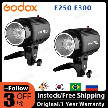 Godox E250 E300 250Ws 300Ws Фотостудийная Вспышка Стробоскопическая Вспышка Speedlite Лампа С Подсветкой Головки 110 В/220 В