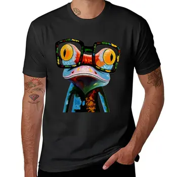 Футболка с очками Hipster Frog Nerd, эстетичная одежда, футболки для тяжеловесов, дизайнерские футболки для мужчин