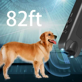 Ультразвуковой Отпугиватель собак с двойной головкой, устройство для защиты от лая с подсветкой