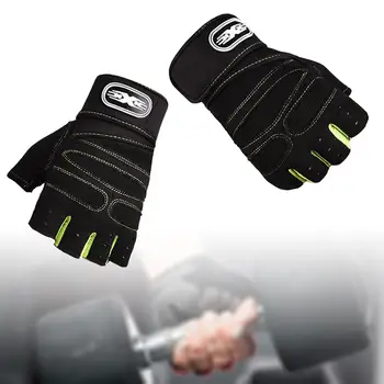 Перчатки для спортзала, нескользящие трикотажные накладки для поддержки запястий, легкие перчатки для поднятия тяжестей для тренировок по бодибилдингу, подтягиваний, велосипедных тренировок