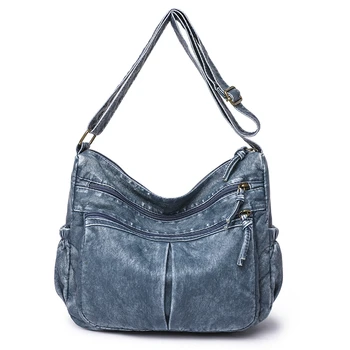 XZAN Высококачественные сумки через плечо для женщин, мягкая кожаная сумка через плечо, роскошные сумки, женские сумки, дизайнерская сумка-мессенджер, синий мешок