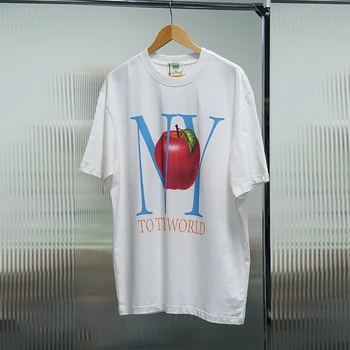 Удобная Классическая Хлопчатобумажная Рубашка С Принтом Apple