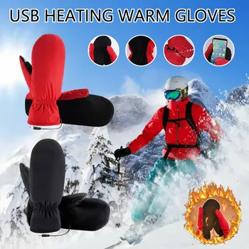 Заряжающиеся Электрические лыжные перчатки Нагревательные перчатки Спортивные перчатки Перчатки USB Ветрозащитные нагревательные перчатки