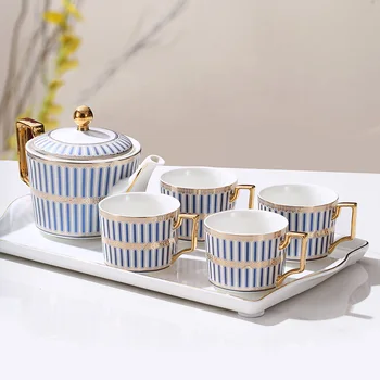 Британский чайный сервиз, домашнее творчество, роскошь, чашка для послеобеденного чая, чайник с горячей и холодной водой, кофейная чашка с подносом
