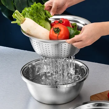Таз для мытья овощей, корзина для слива, кухонная многофункциональная таз для резки овощей, измельчитель картофеля