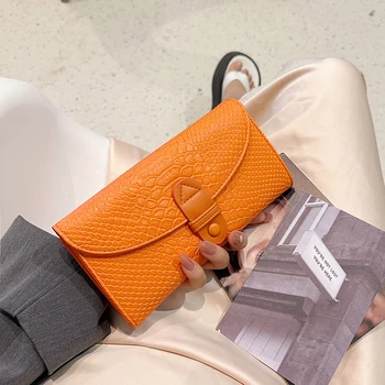 Кошелек женский дизайн ниши простой длинный кошелек модный темперамент мягкая кожа сумка большой емкости сумка для мобильного телефона кошельки