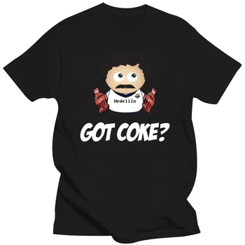 футболка pabo escobar go с кока-колой, трикотажная футболка с круглым вырезом, мужская Милая Забавная Весенне-осенняя винтажная рубашка