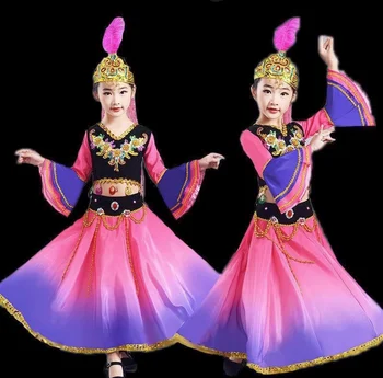 Костюм для танцев в Синьцзяне для мужчин и детей, индийский комплект для выступлений