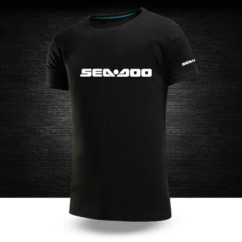 Sea Doo Seadoo Moto 2023 Мужчины в стиле Харадзюку с короткими рукавами, дизайнерская футболка, повседневные спортивные пары, хлопковый топ с круглым вырезом