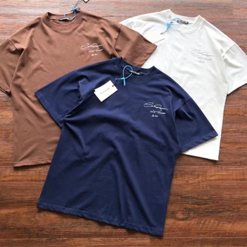 Летняя новая футболка с надписью Cole Buxton Оверсайз 1:1, коричневая, Королевская, синяя, черная, белая футболка CB с биркой