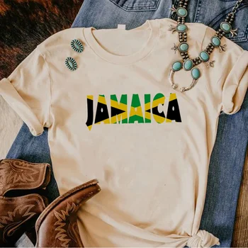 Женская футболка Jamaica с комиксами harajuku, верхняя женская одежда в стиле манга