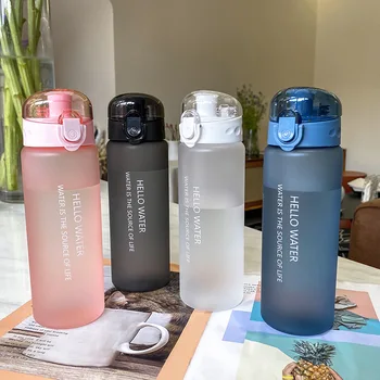 Бутылки для воды Матовый Пластиковый Стаканчик Герметичный Прямой Питьевой Спортивный Waterbottle Уличные Портативные Прочные Гаджеты