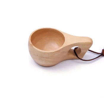 Походная чашка из Каучукового дерева, Креативная чашка для чая с ручкой в стиле ретро