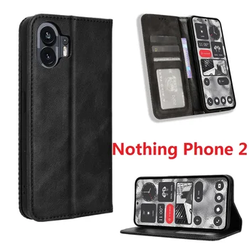 Магнитный кожаный чехол для телефона For Nothing 2, чехол-книжка, подставка для карт, защитный чехол для кошелька