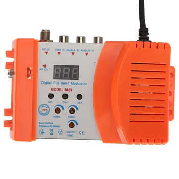 AV-Радиочастотный Модулятор VHF UHF PAL NTSC TV Link Конвертер С Цифровым Дисплеем Для Телеприставок 90-240 В