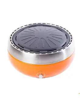 Портативный домашний угольный гриль, корейское бездымное электрическое барбекю, электрический гриль небольшого размера с интерфейсом USB, оранжевый