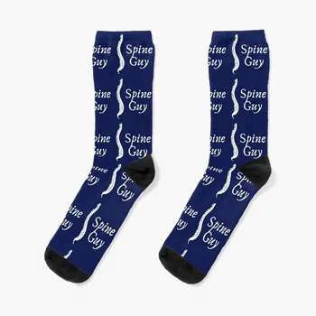 Синие носки Spine Guy, носки для мужчин, нескользящие футбольные носки для гольфа, Нагревательный носок
