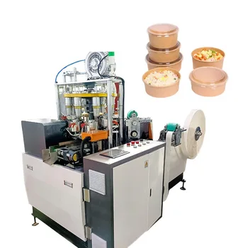 Продается полностью автоматическая машина для формования бумажных мисок, одноразовая машина для изготовления суповых мисок из крафт-бумаги, пищевых контейнеров