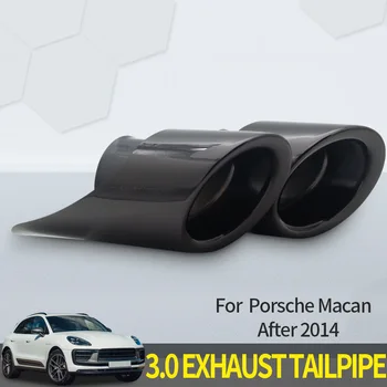 Автомобильные аксессуары Наконечник выхлопной трубы из нержавеющей четырехугольной стали для Porsche3.0 Модификация выхлопной системы для Porsche Macan после 2014 года