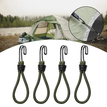 4шт палатка ногтей ремень эластичный шнур, пряжка палатка эластичная веревка для Сени открытый палатки кемпинга обеспечение аксессуары