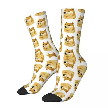 Носки Doge Shiba Meme, чулки Harajuku, впитывающие пот, всесезонные носки, Аксессуары для мужчин и женщин, рождественские подарки