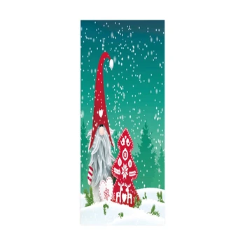 Y5LE 2 шт./компл. Декоративная наклейка на дверцу холодильника с рождественским гномом Сантой, водонепроницаемая