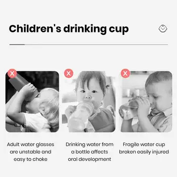 Чашка с широким отверстием для легкого питья, прочная силиконовая чашка, нескользящие силиконовые детские чашки с изогнутой соломинкой, съемные для закусок