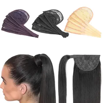 Сеточка для волос на кружевной основе для плетения хвоста, сеточка для наращивания хвоста, аксессуары для волос