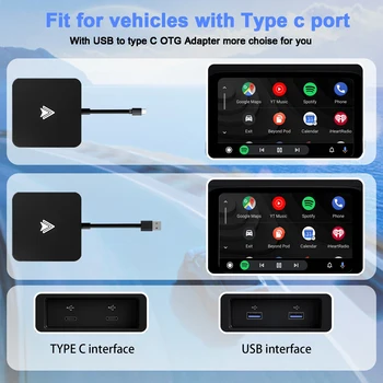 Android Auto Car AI Box Bluetooth-совместимая Навигационная Коробка 5.0 WiFi 5.0G Автомобильный Разъем USB-Зарядка для Android Auto Car