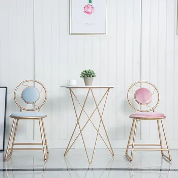 Современная столовая С Модным Креативным железным дизайном Обеденные стулья Nordic Home Мебель для гостиной для отдыха Стул Кухонный стул