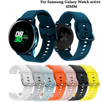 Sdotter 20 мм Ремешок для Samsung Galaxy Watch Active 2 Силиконовый Ремешок Для Часов Спортивный Браслет Amazfit bip Замена Ремня S