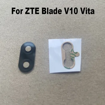 2 шт. Оригинальный Новый для ZTE Blade V10 Vita Стекло задней камеры Стеклянный объектив задней камеры с клейкой наклейкой