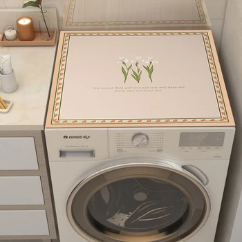 Водонепроницаемая крышка стиральной машины Пылезащитная ткань Nordic Микроволновая печь Протектор холодильника Быстросохнущий коврик для ванной комнаты