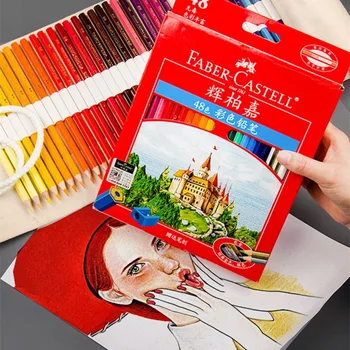 Набор Масляных карандашей Faber Castell, 36/48/100 Цветов, Профессиональные многоцветные карандаши для рисования граффити Премиум-класса lapiz Art Supplie
